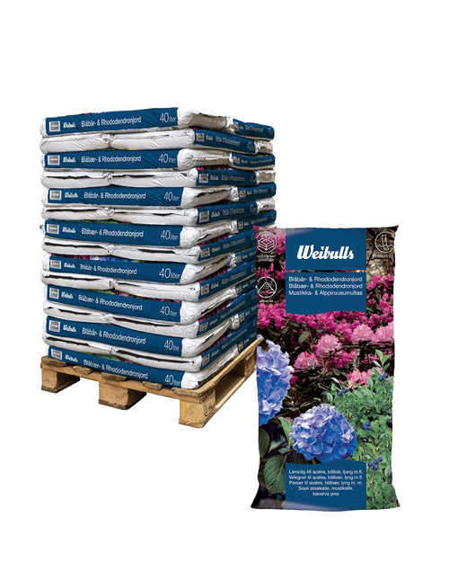 Weibulls Blåbär & Rhododendronjord 40l Helpall 51 säckar