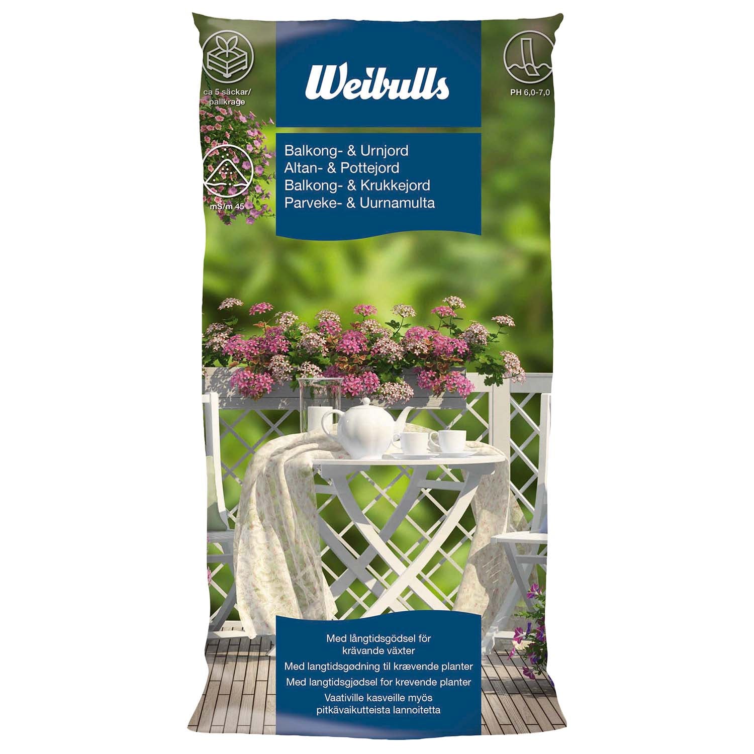 Weibulls Balkong & Urnjord 40l