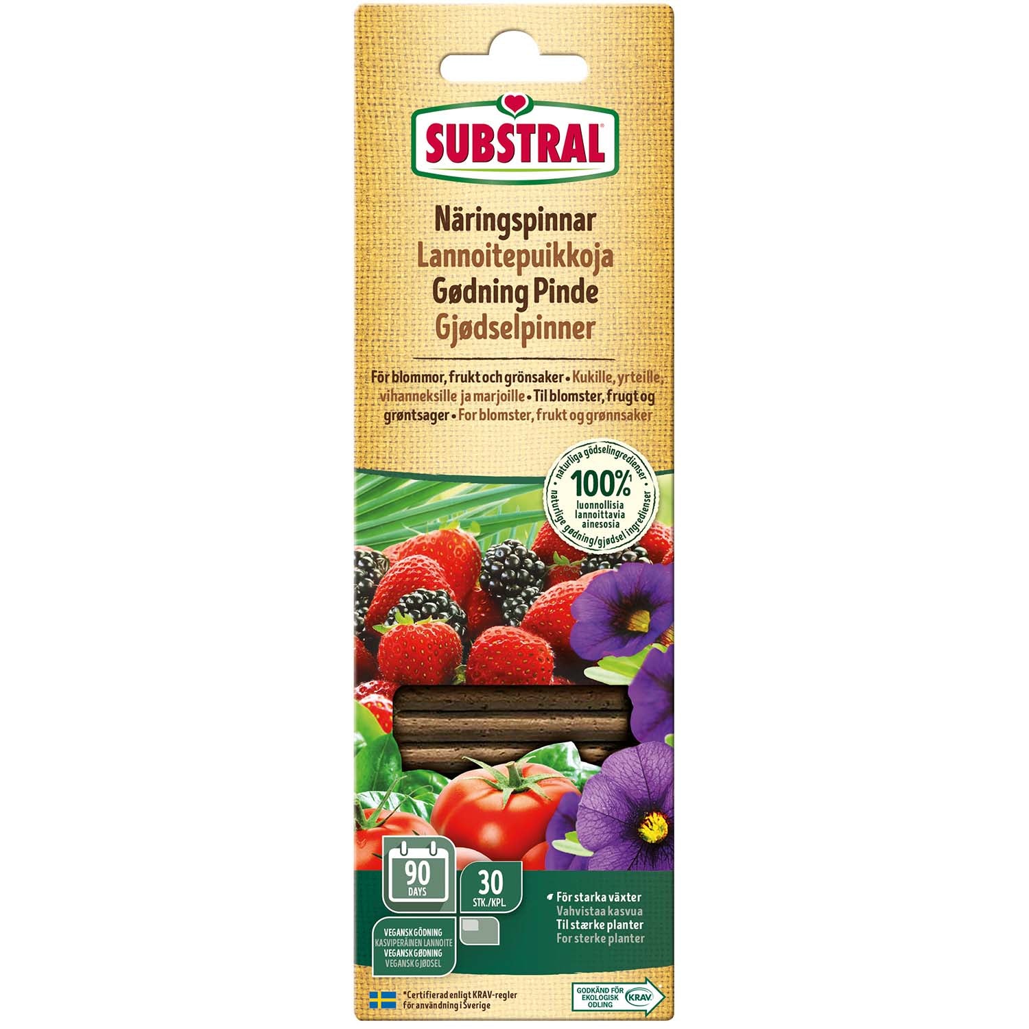Substral Näringspinnar organiska 30st KRAV