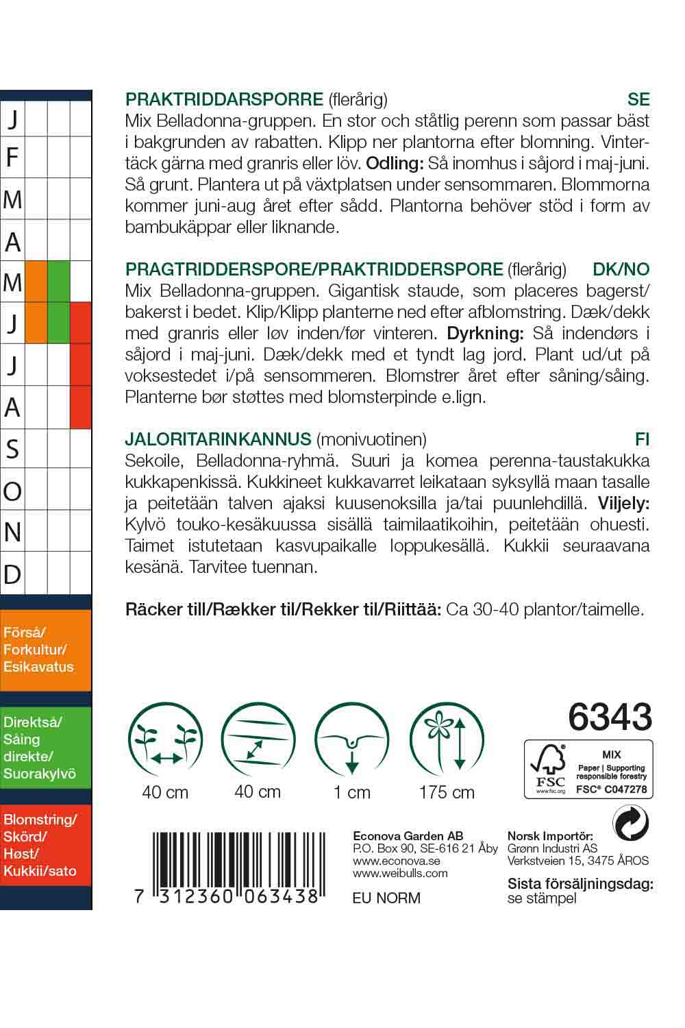 Weibulls Riddarsporre, prakt- 'Mix'