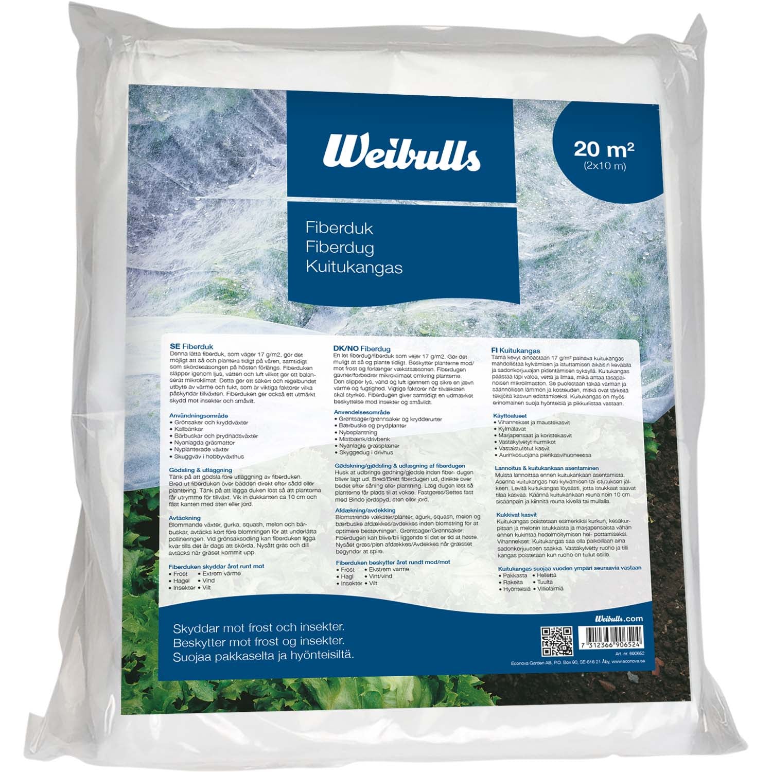 Weibulls Fiberduk 20m²(2x10m)