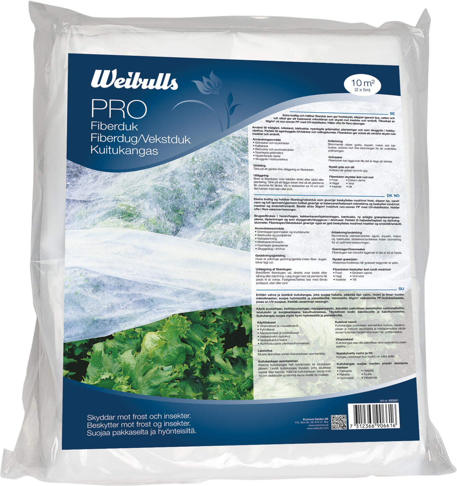 Weibulls Fiberduk PRO 10m²(2x5m)