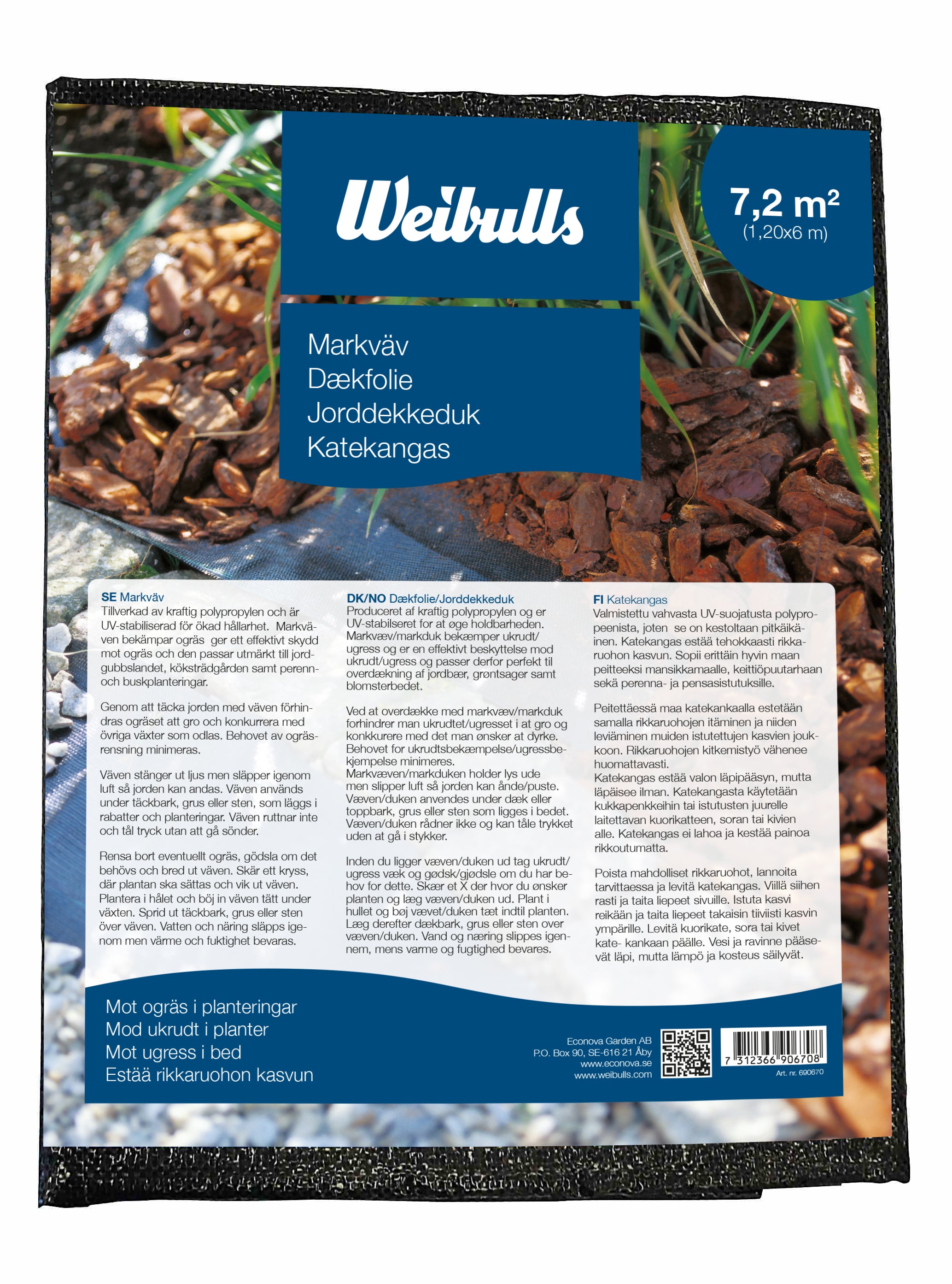 Weibulls Markväv 7,5m2 (1,25x6m)