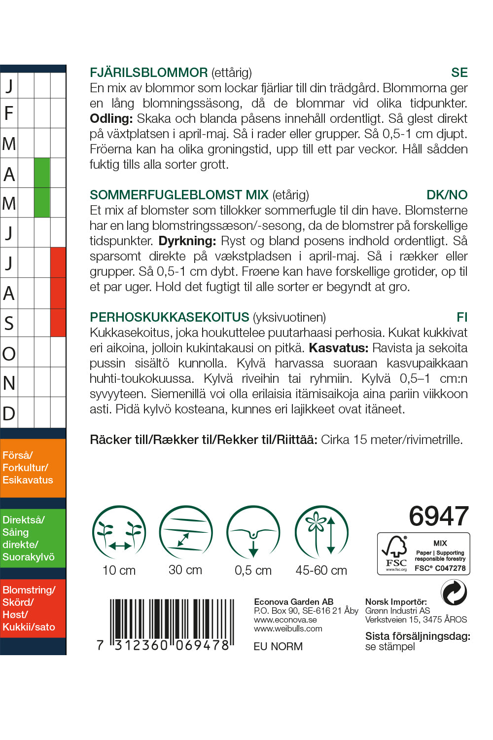 Weibulls Fjärilsblommor  'Mix'