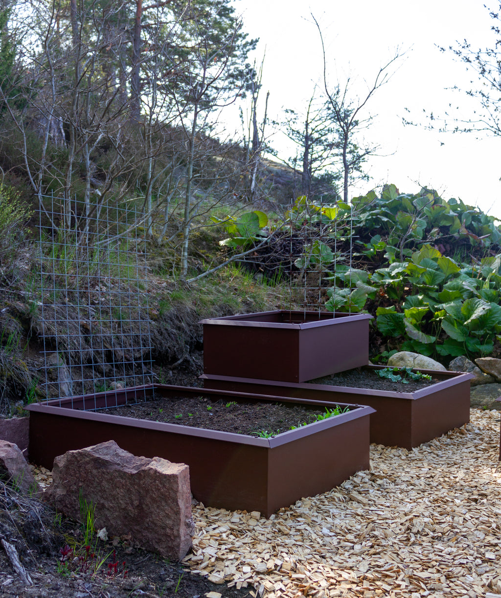 Weibulls Pallkrage, Corten 80x60cm