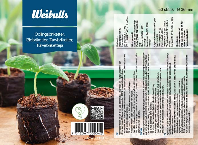 Weibulls Odlingsbriketter 50-pack
