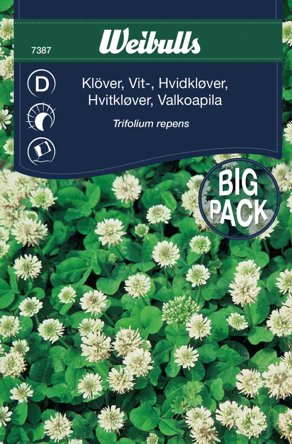Weibulls Klöver, vit-, storportion