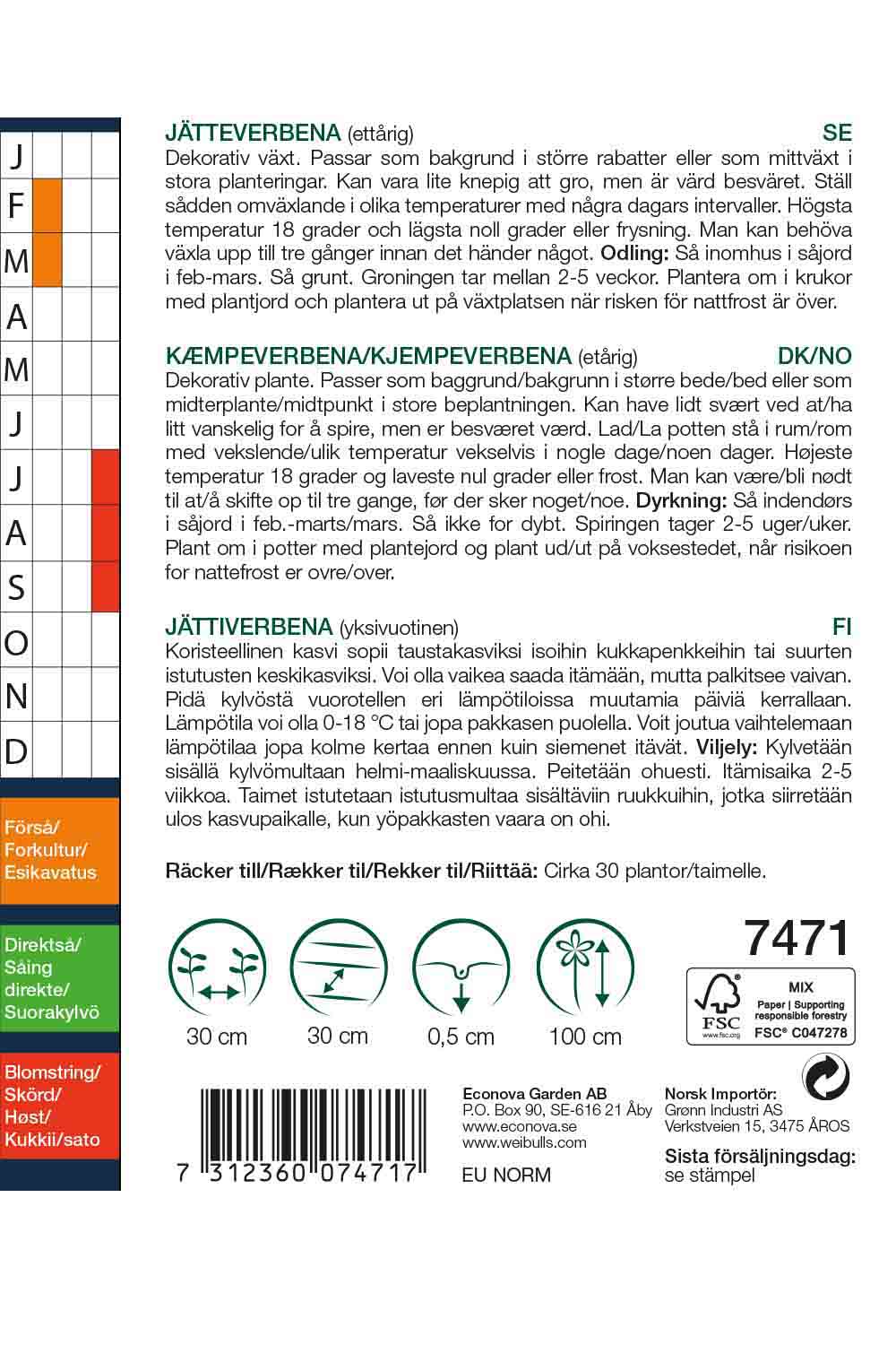 Weibulls Verbena, jätte-