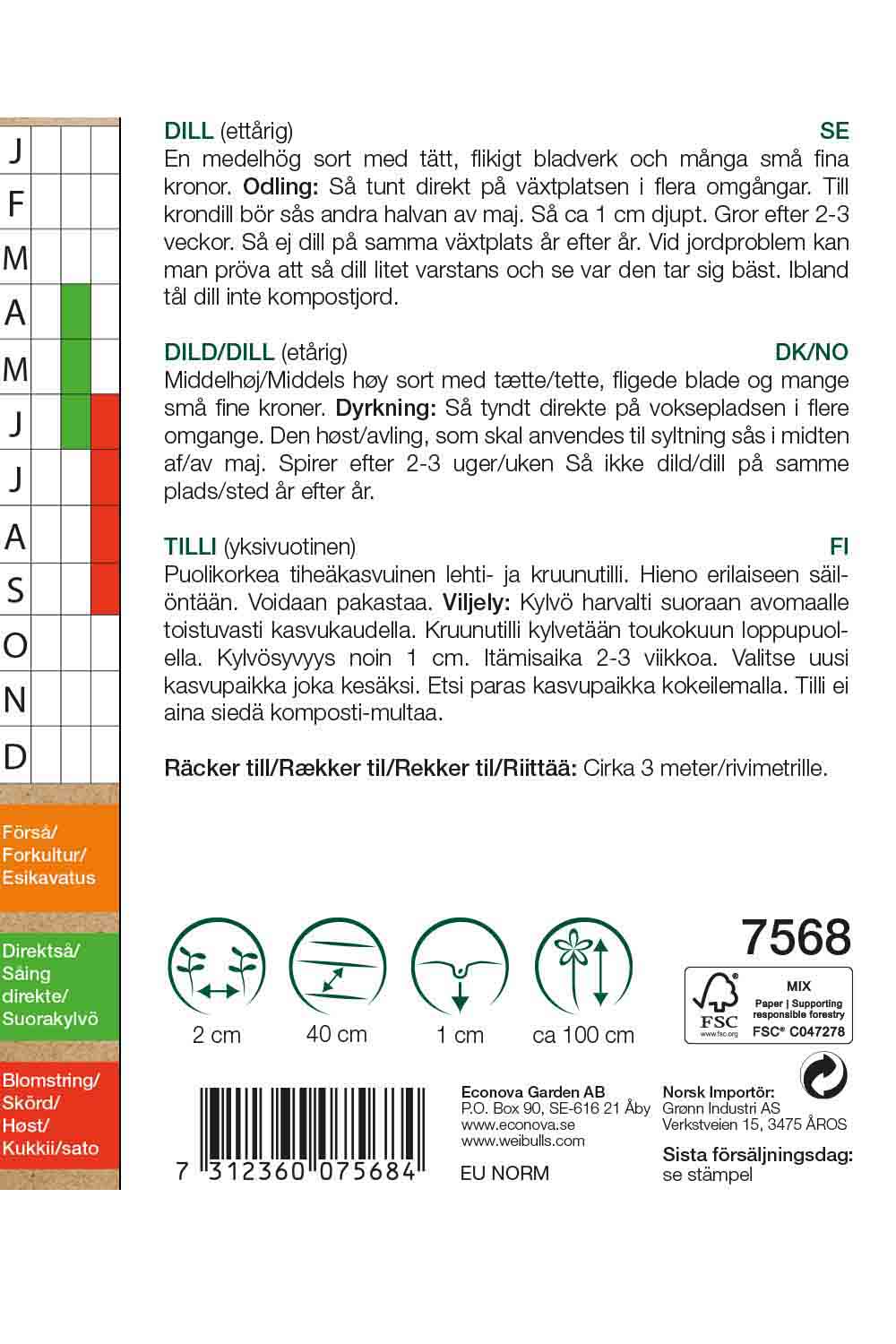 Weibulls Dill KRAV 'Sari'