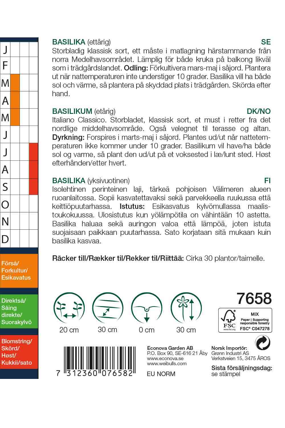 Weibulls Basilika 'Italiano Classico'