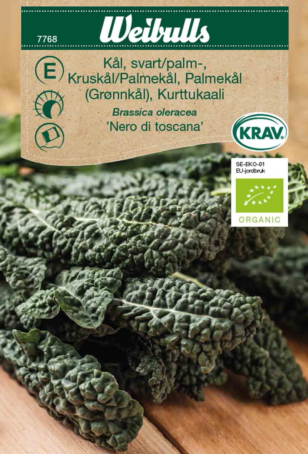 Weibulls Kål, svart/palm-  KRAV  'Nero di Toscana'