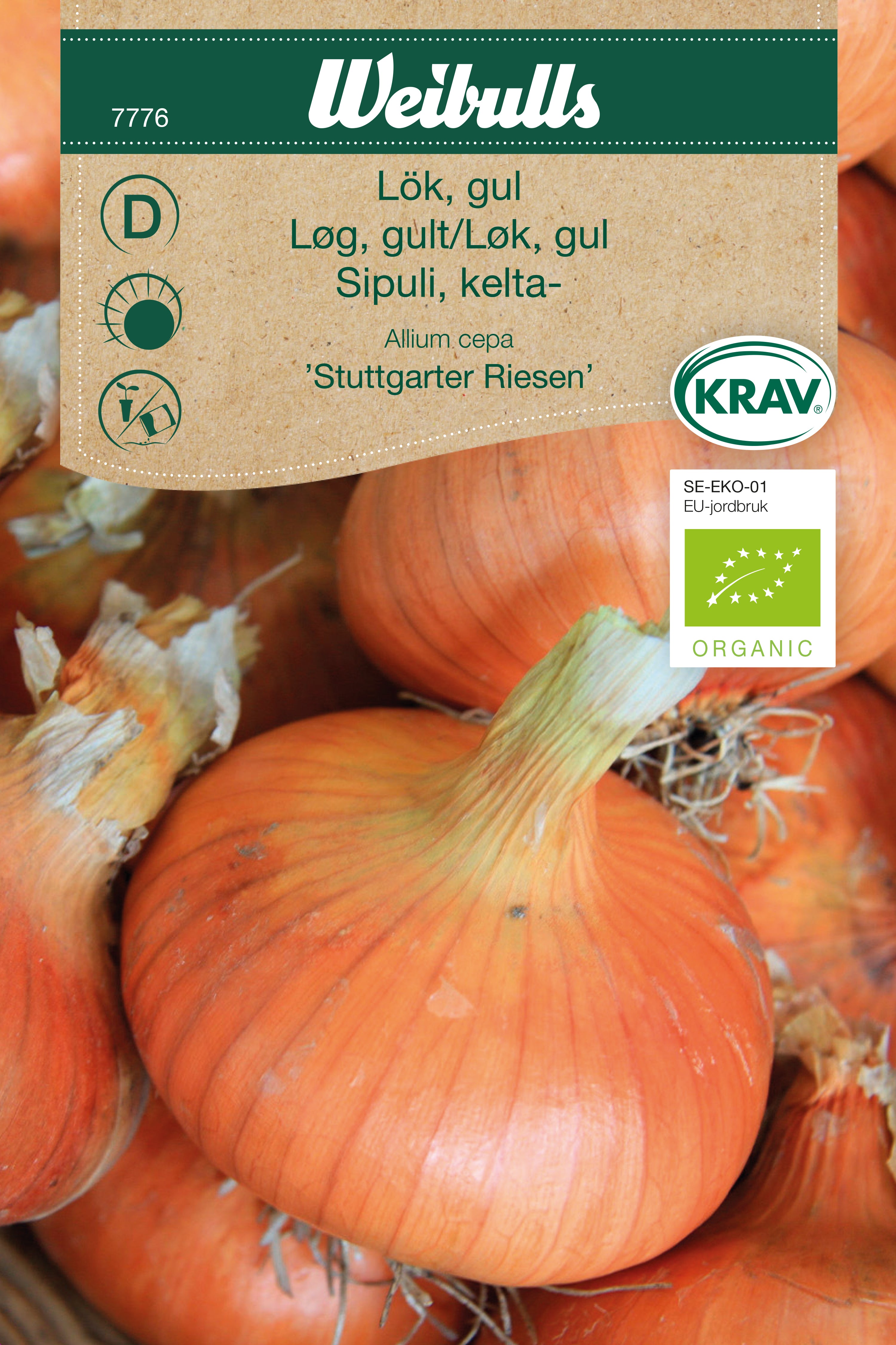 Weibulls Lök, gul KRAV 'Stuttgarter Riesen'