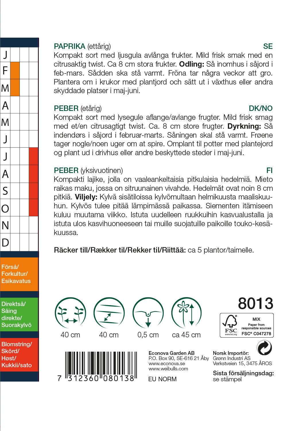 Weibulls Paprika 'Lemon Dream'
