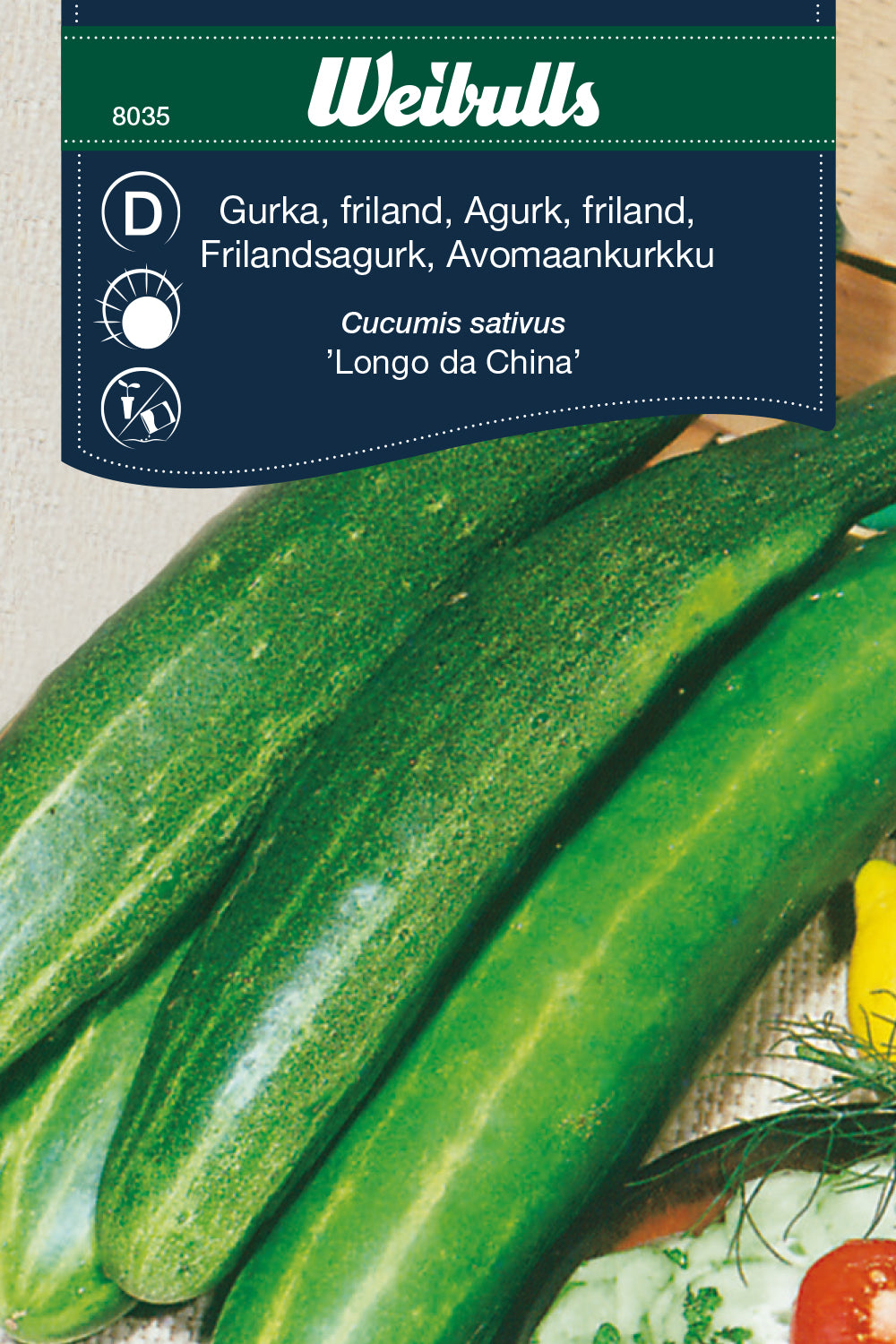 Weibulls Gurka, frilands-, slang 'Longo da China'