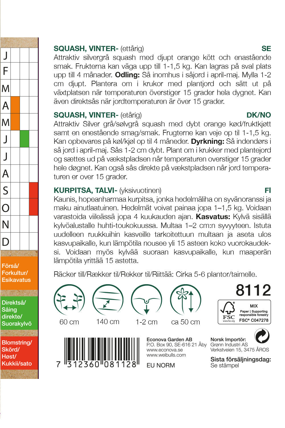 Weibulls Squash, vinter- KRAV 'Leckør' F1