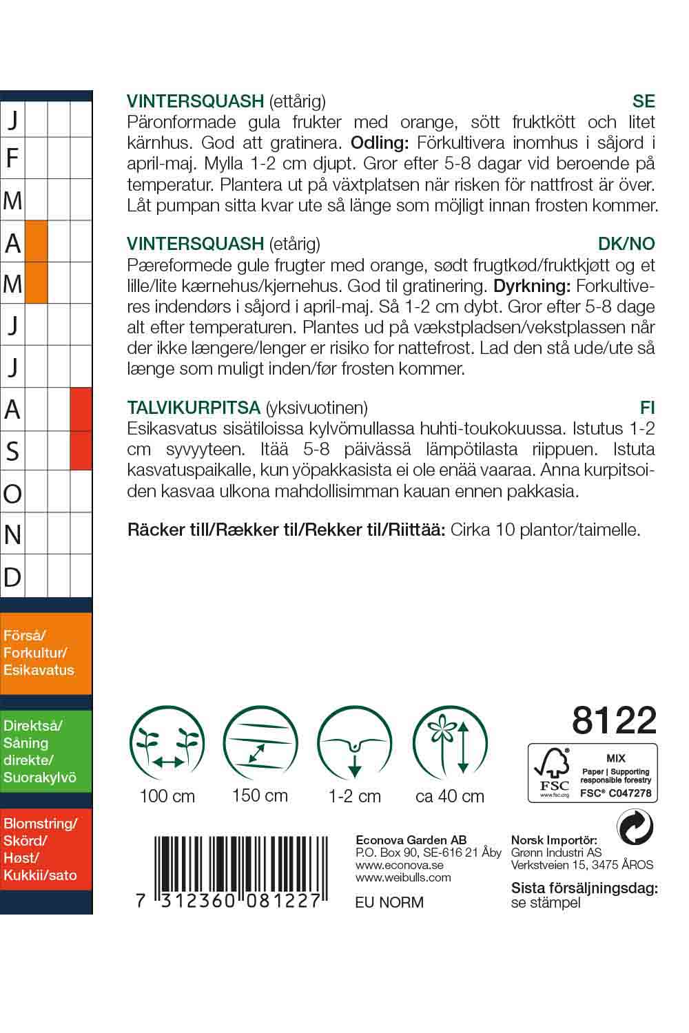 Weibulls Squash, vinter- 'Waltham Butternut'