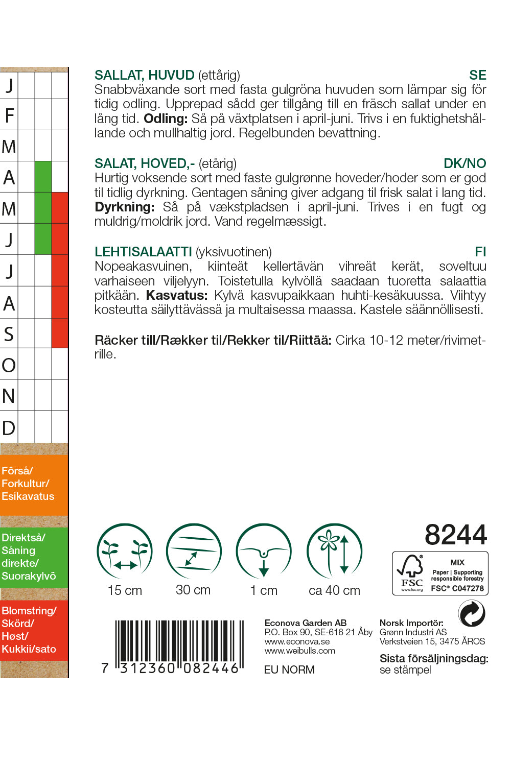 Weibulls Sallat, huvud- KRAV 'Victoria'