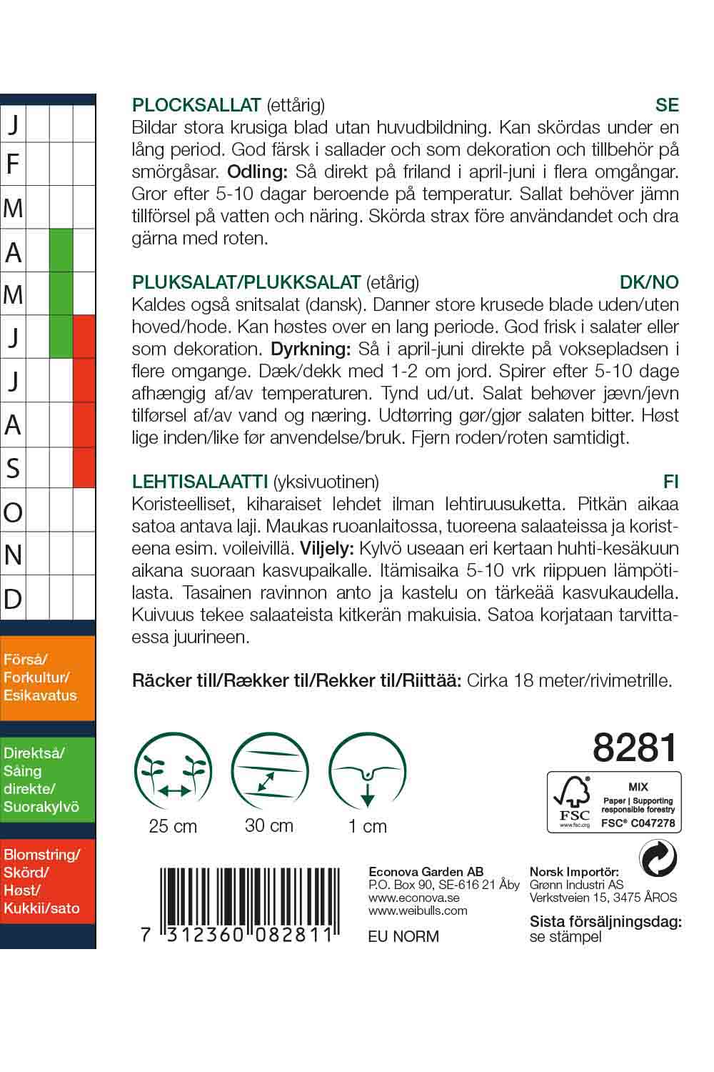 Weibulls Sallat, plock-  'Australische Gele'