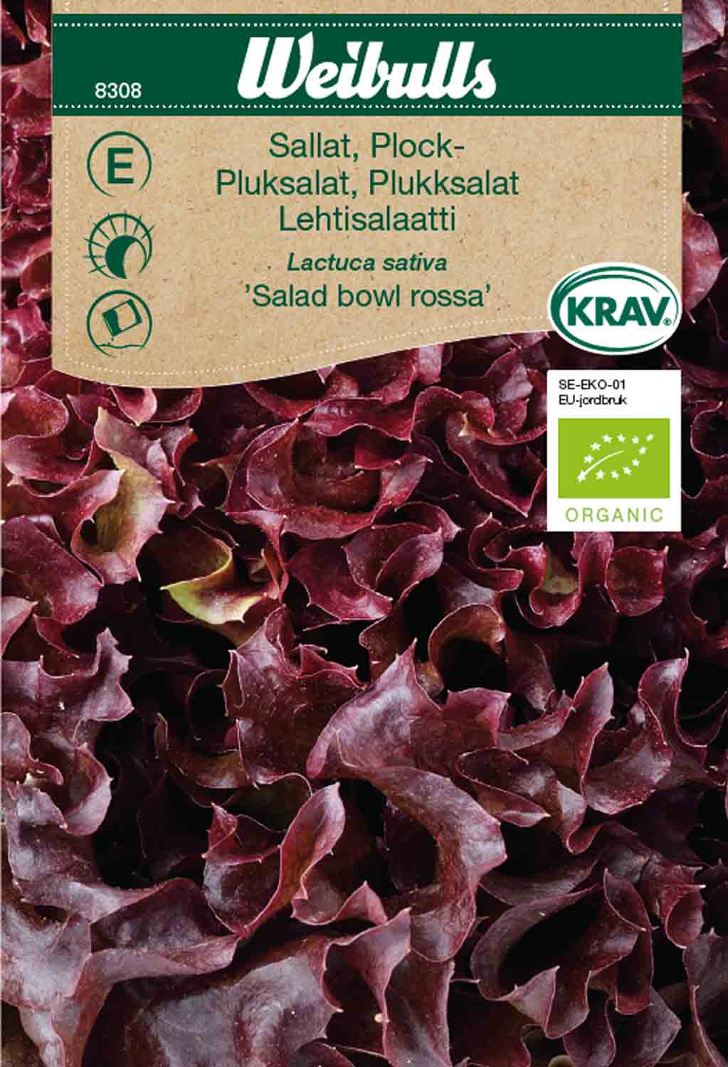 Weibulls Sallat, plock- KRAV 'Salad bowl rossa'