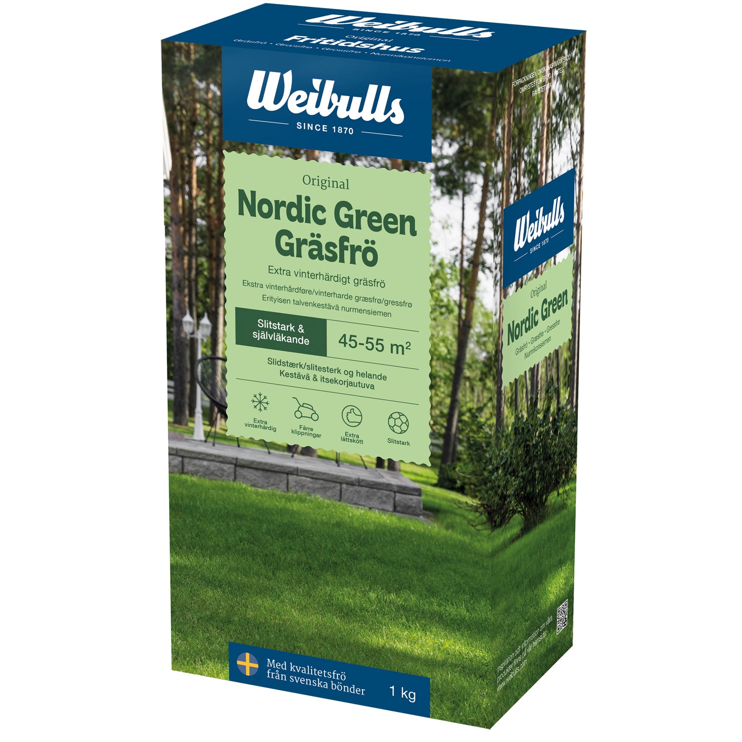 Weibulls Nordic Green 1kg, gräsfrö