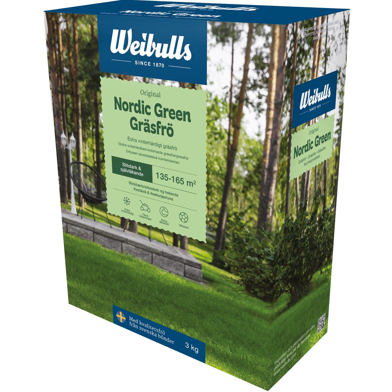 Weibulls Nordic Green 3 kg, gräsfrö