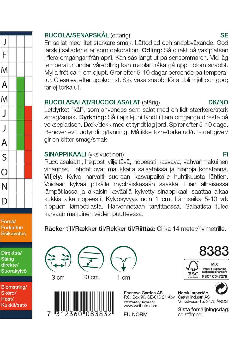 Weibulls Rucola/Senapskål