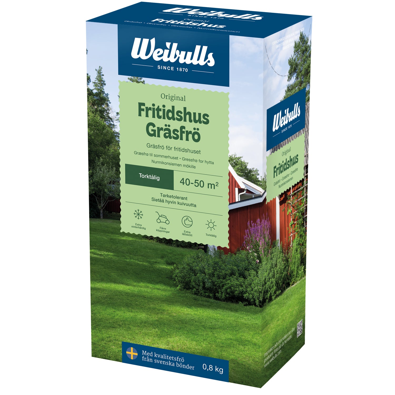 Weibulls Fritidshus 0,8kg, gräsfrö