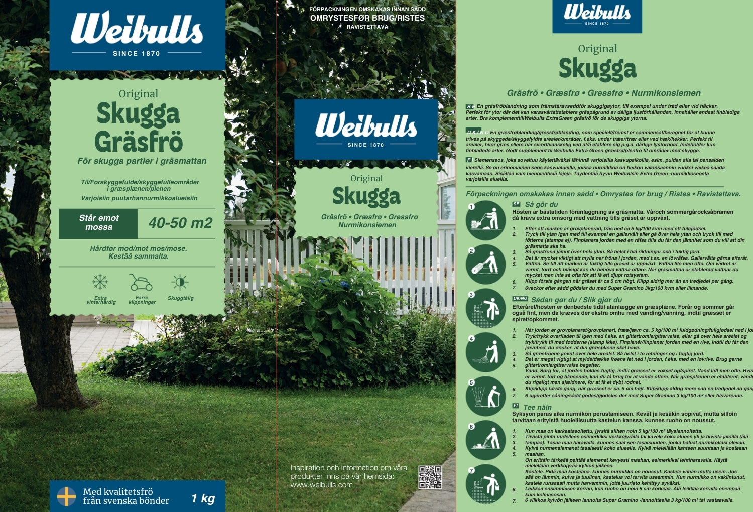 Weibulls Skugga 1kg, gräsfrö