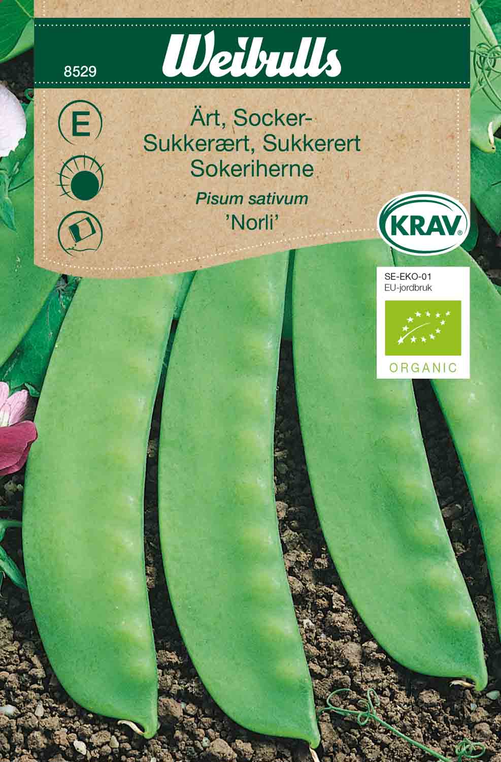 Weibulls Ärt, socker-, låg KRAV 'Norli'